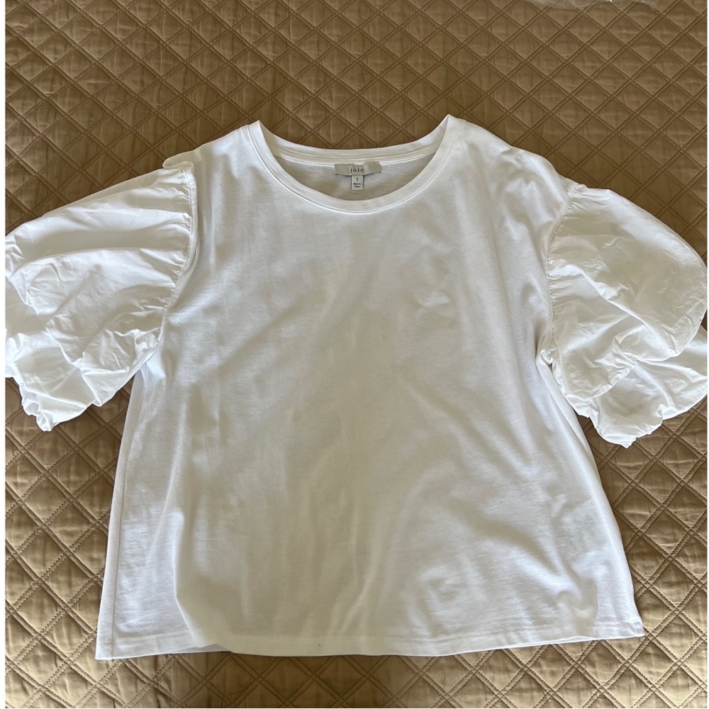 Joie Bee Puff Sleeve White Tee size S - Picture 4 of 7